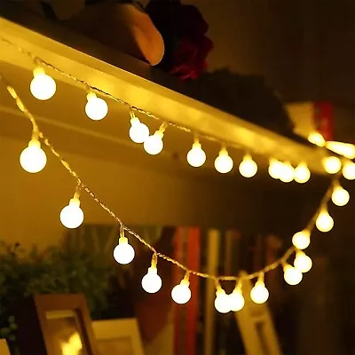 £8.79 • Buy String Fairy Lights 70 Ball Shaped Outdoor And Indoor, Weddings, Parties