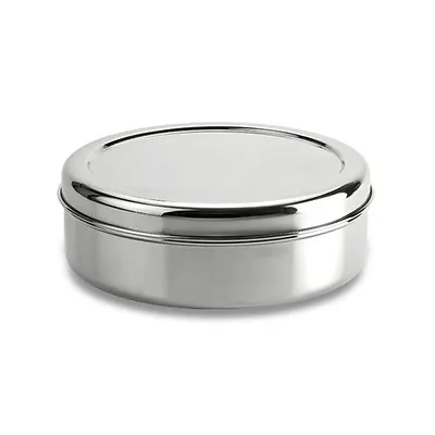 Stainless Steel Cake Storage Tin - Canister - Container -Puri Dabba - High Grade • £6.99