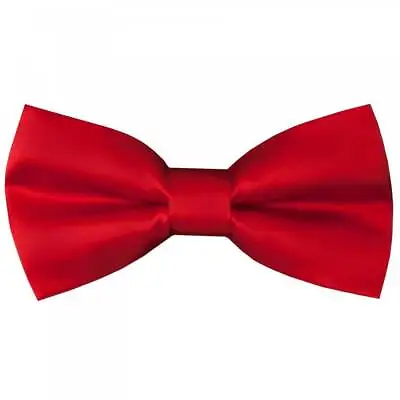 Pre Tied Scarlet Red Boys Bow Tie Age 18 Months-3 Years Baby Bow Tie Toddler Tie • £7.99