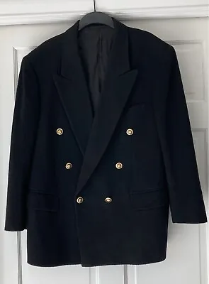 $450 • Buy Mens Vicuna And Cashmere Sport  Coat Double Breasted Black Made In Scotland