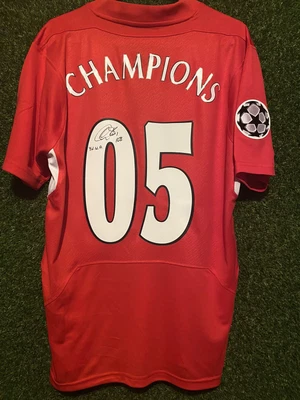 £150 • Buy Rafa Benitez Signed Liverpool 2005 Champions League Final Shirt - With A COA
