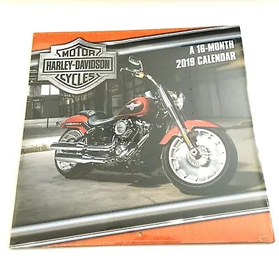 Harley Davidson Wall Calendar 2019 Motorcycle Square 12 X 12 In • $10