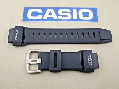 Genuine Casio Pro Trek PRG-260 PRG-550 Navy Blue Resin Watch Band Strap 10412705 • $68.20