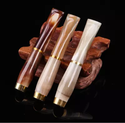 Reusable Horn Filtered Cigarette Holder Filter Pipe Smoke Tobacco Herb Roll Up • $21.88