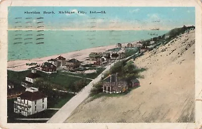 Sheridan Beach Michigan City Indiana IN Houses 1922 Postcard • $5.95
