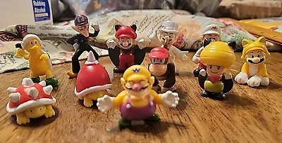 Super Mario 1  Mini Figures Lot Waluigi Wario Wedding Cat Diddy Kong Cake Topper • $15