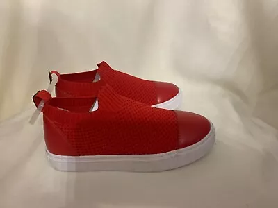 Venettini Girl's Red Material Slip On Sneakers Size 29 NEW  • $14.99