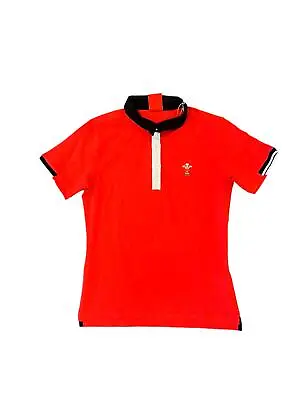 Wales Rugby Polo Shirt (Size M) Women's Small Rubber Logo Top - New • £14.99