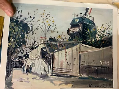 Vintage Maurice Utrillo Le Moulin De La Galette In Montmartre Print • $10