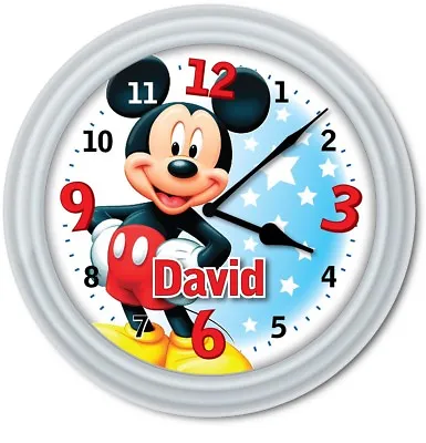 Mickey Mouse Clubhouse PERSONALIZED Wall Clock - Disney Kids Boys Bedroom - GIFT • $19.99