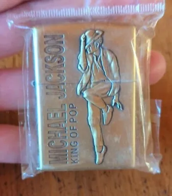 Vintage Kantai Michael Jackson Brass Pocket Cigarette Lighter Made In U.S.A. • $57