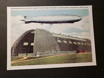 Airship USS LOS ANGELES ZR-3 Navy Unused Postcard Naval Akron Ohio • $19.99