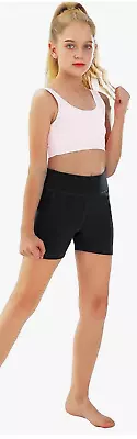 MIVEI Girls 4  Volleyball Spandex Shorts - Kid Biker Cheer Dance Yoga • $11.95