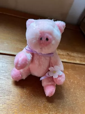 Small Applause Pink Plush Jointed Pig PIGGY Stuffed Animal – 5 Inches High X 3 X • $8.79