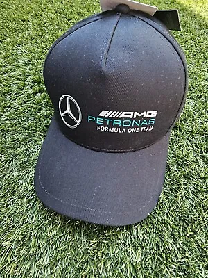 Mercedes Cap- AMG Petronas F1 Racer Hat  (Black) Adjustable • $22.99