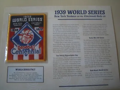 $8.99 • Buy 1939 WORLD SERIES PATCH CARD Willabee Ward New York Yankees - Cincinnati Reds
