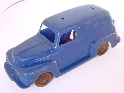 1950s MARX 8.5  RCA SERVICE COMPANY FORD DELIVERY PANEL TRUCK BLUE PLASTIC • $19.95