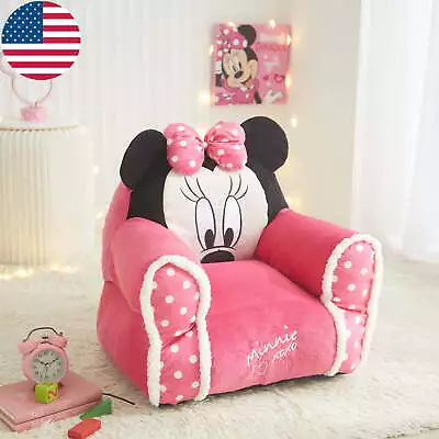 Minnie Mouse Kids Figural Bean Bag Chair W/Sherpa Trimming Light Weight Playroom • $68.16