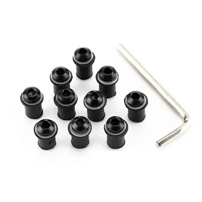 10PCS M5 Motorcycle Refit Windscreen Windshield Fairing Screen Nut Bolt Screws • $9.39