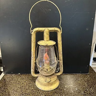 Vintage Converted To Electric DIETZ LANTERN  Plug In W Flame Bulb • $33.50