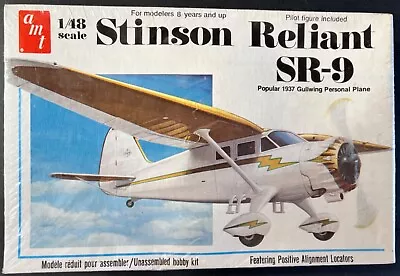 $19.88 • Buy AMT Stinson Reliant SR-9 T639 1/48 FS NEW Model Kit ‘Sullys Hobbies’