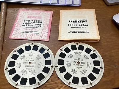 View-master Goldilocks Ft6/three Little Pigs Ft7 Pair Of Discs With Booklets • $9.99