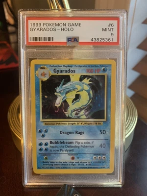 $97.99 • Buy 1999 Pokemon Base Set Unlimited GYARADOS Holo 6/102 PSA 9 MINT