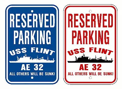 USS FLINT AE 32 Parking Sign US Navy USN Military • $25.99
