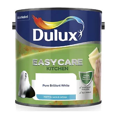 £21.50 • Buy Dulux Easycare Matt Emulsion - Pure Brilliant White - 2.5L - Kitchen