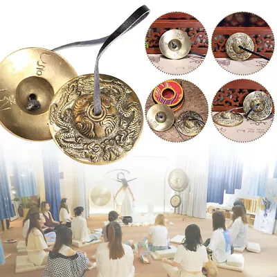 Tibetan Meditation Bell Tingsha Cymbal Bell Nepal Bronze Home Buddhist Bells New • $14.56