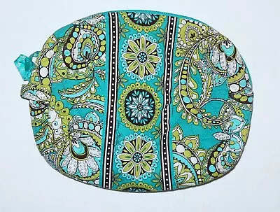 VERA BRADLEY Peacock Pattern Top Zip Waterproof Lined Cosmetic Bag 9 X 6 X 3 EXC • $16.99