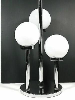 Vintage Chrome Globe Table Lamp Sonneman Style Mid Century Modern • $299.99