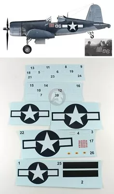 Peddinghaus 1/18 F4U-1A Corsair Markings Gregory Boyington Black Sheep Sq. 4124 • $60.31