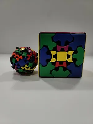 Meffert's Gear Cube Rotation Brain Teaser And Gear Ball Puzzle Pre-owned Lot • $20