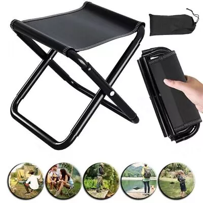 Mini Portable Folding Chair Outdoor Fishing Camping Picnic Travel Beach Stool • £6.99