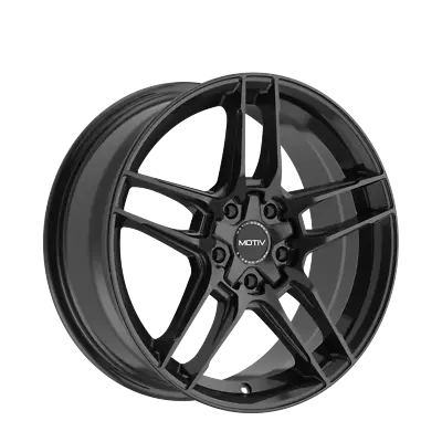 Motiv 18x7.5 Wheel Gloss Black 434B Matic 5x108/5x112 +40mm Aluminum Rim • $172.99