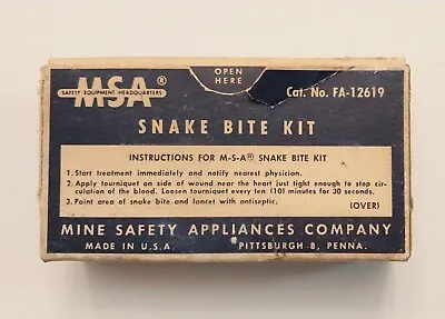 Vintage MSA Snake Bite Kit Mine Safety  • $24.99