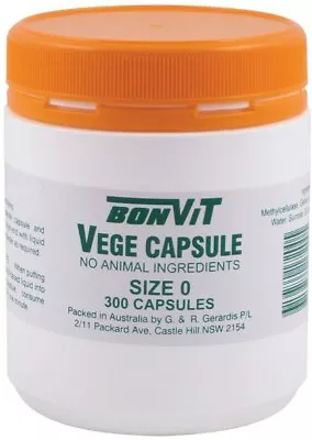 Bonvit Empty Vege Capsules Size 0 - Two Sizes To Choose From • $29.95