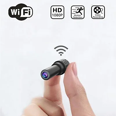Mini WiFi 1080P Hidden IP Night Camcorder Home Cam Screw Mount Webcam • £22.57
