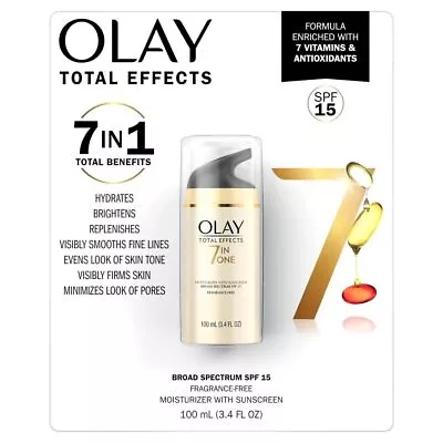 Olay Total Effects 7 In 1 Moisturizer With Sunscreen Spf 15 100 Ml • $52.45