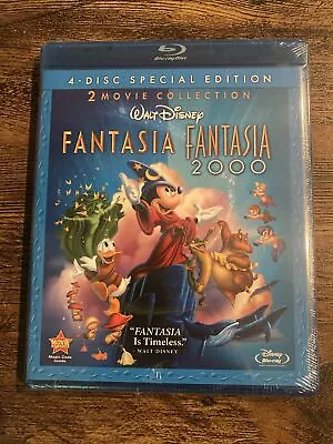 Fantasia/Fantasia 2000 (Blu-Ray/DVD Combo 4-Disc Set) Brand New Sealed • $40