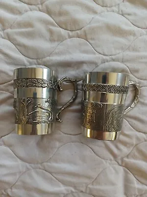 Mullingar Pewter Pair Of Mugs • $39.99
