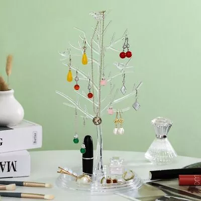 Jewelry Organizer Tree Shape Jewelry Storage Hanger Necklace Display Stand • $12.98