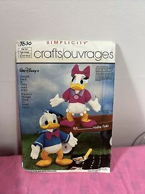 Vintage Disney Donald & Daisy Duck Toy Sewing Pattern New • £5