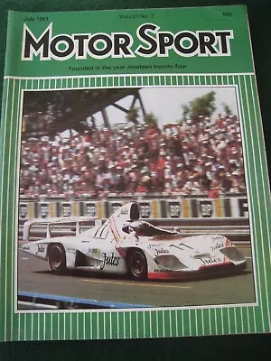 Motor Sport Magazine Jul 1981 Peugeot Vauxhall Astra Lotus Irving-napier Maserat • £5.99