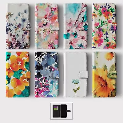 £8.99 • Buy Case For Iphone 14 13 12 11 Se Pro Max Wallet Flip Phone Cover Floral Beautiful