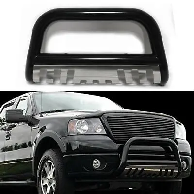 Black Stainless Skid Plate Front Push Bumper Bull Bar Guard Fit 04-17 Ford F150 • $117.67