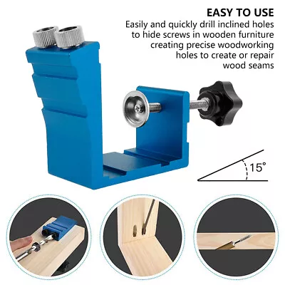 46x Pocket Hole Jig Kit Woodworking Drill Tool Wood Joint Screw  Hole Locator LI • $22.79