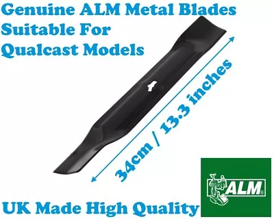 QUALCAST RM34 MEB1234M RM34 MEB1334M Lawnmower 34cm Metal Blade ALM GD070 • £14.50