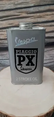 Vespa 1litre (1 Quart) Oil Can. New. PX T5  GS Small Frame Stroke Oil. Custom  • £20